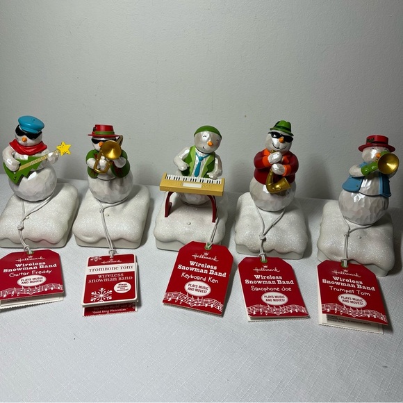 SEE VIDEO! Hallmark Wireless Snowman Band Complete Set Christmas Music & Motion - Picture 8 of 9
